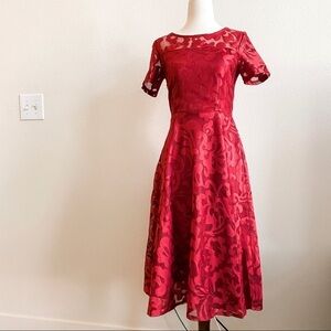 EZPOPSY | Small | MIDI Dress | NWOT | Red Lace